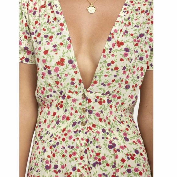 FAITHFUL THE BRAND MARIANNE MINI DRESS BASTILLE PRINT BY ANTHROPOLOGIE SIZE 10 - Picture 11 of 14